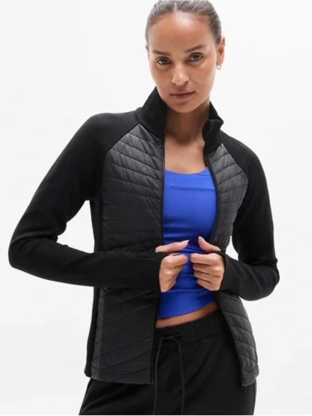 Athleta Black Quilted Insulated Jacket Women’s NWT